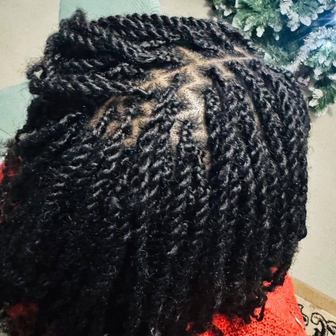 Coiffure vanilles twists sur cheveux naturels par Naturally You